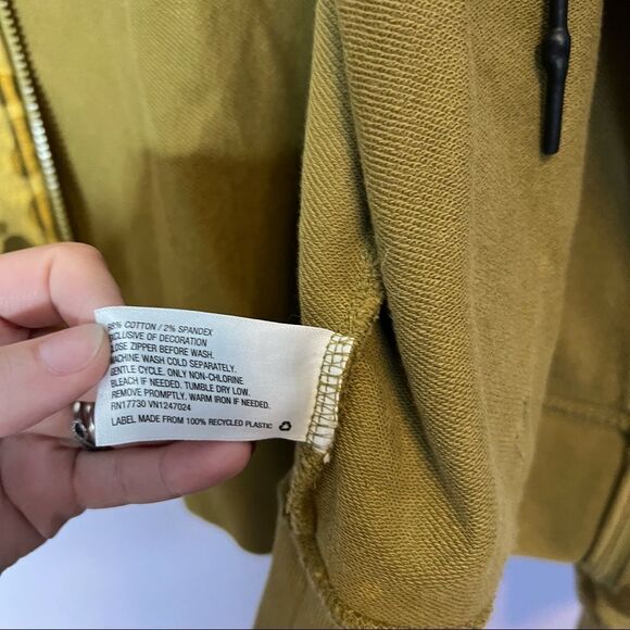 JoyLab Green Animal Print Oversized Hoodie women's size XS - Picture 10 of 10